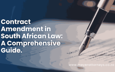 Contract amendment in South Africa.