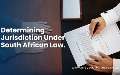 Determining jurisdiction in South Africa.