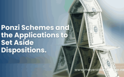 Ponzi Schemes and Applications to Set Aside Dispositions