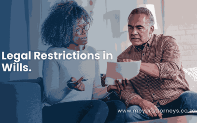 Legal restrictions in wills.