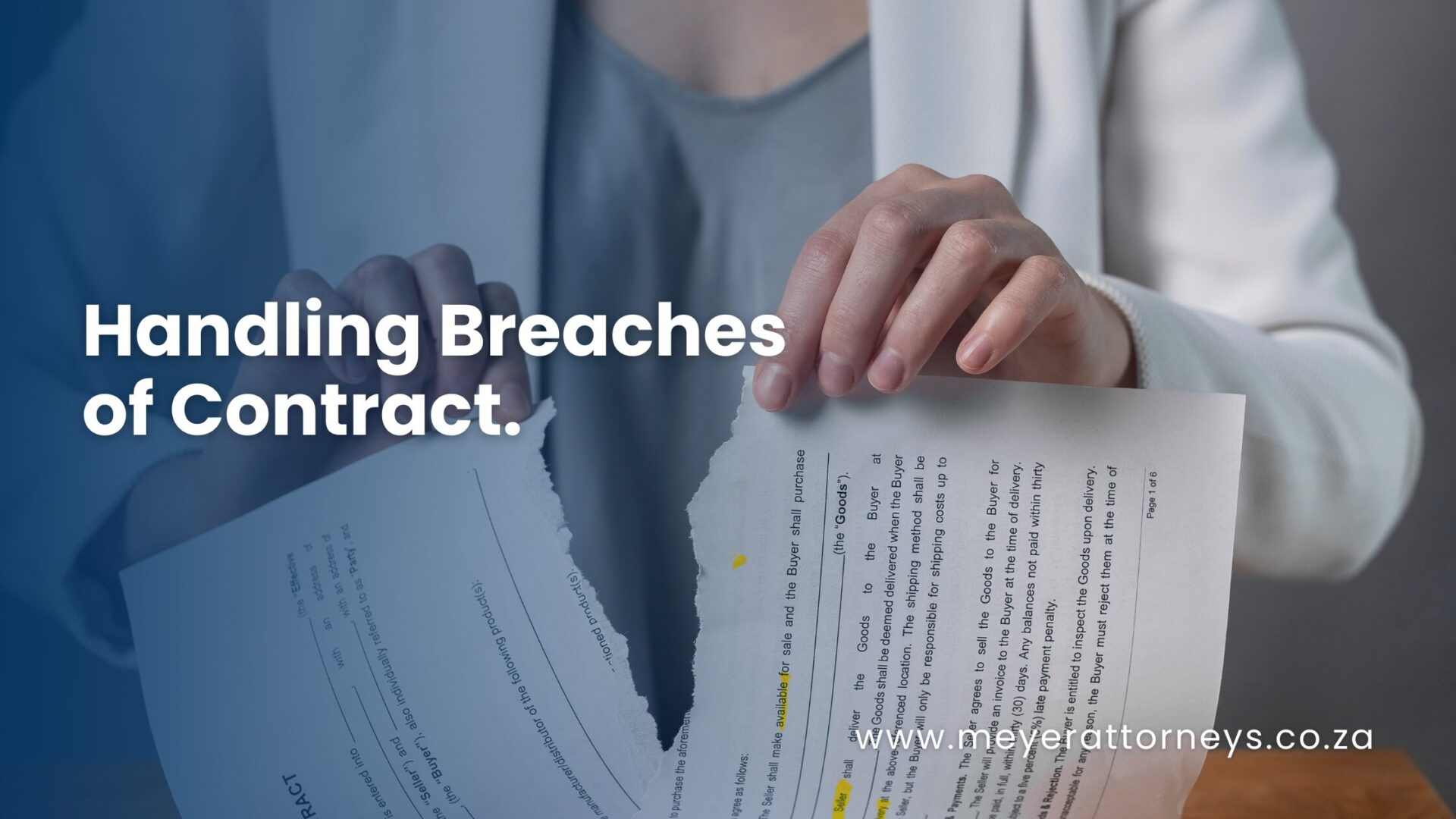 Handling of breaches of Contract