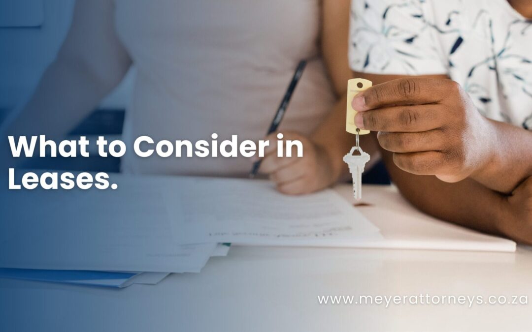 What to Consider in Leases