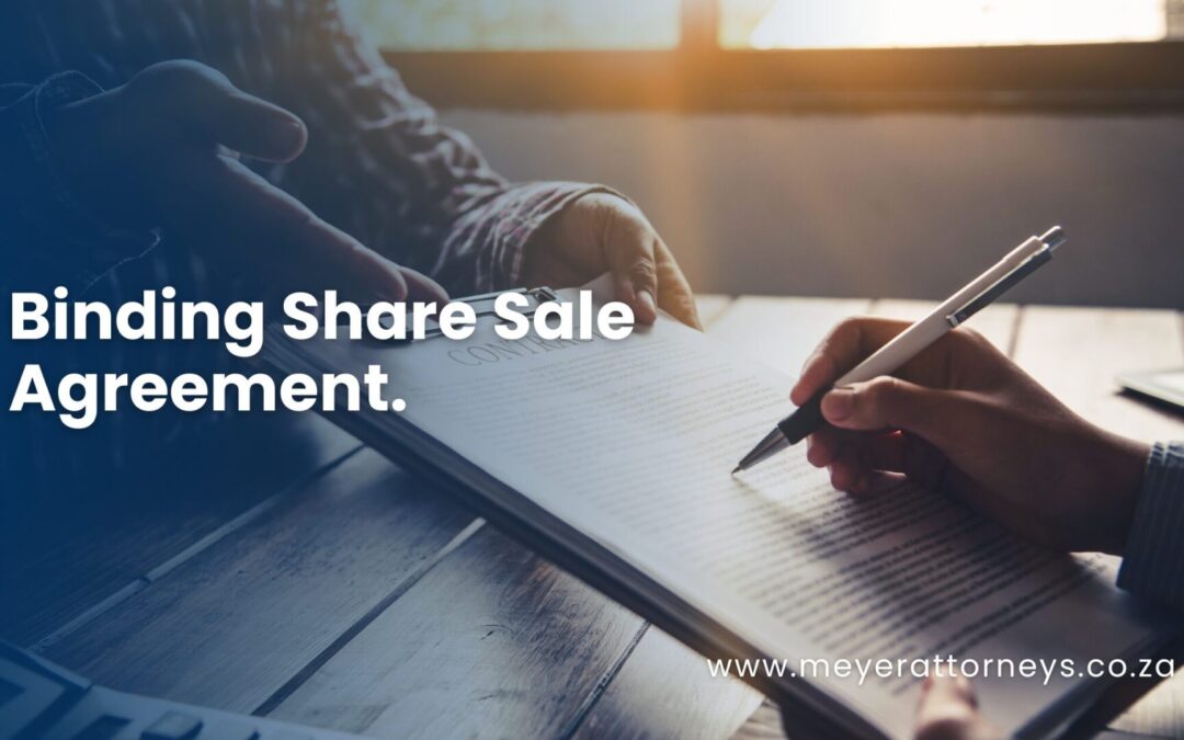 Binding Share Sale Agreement