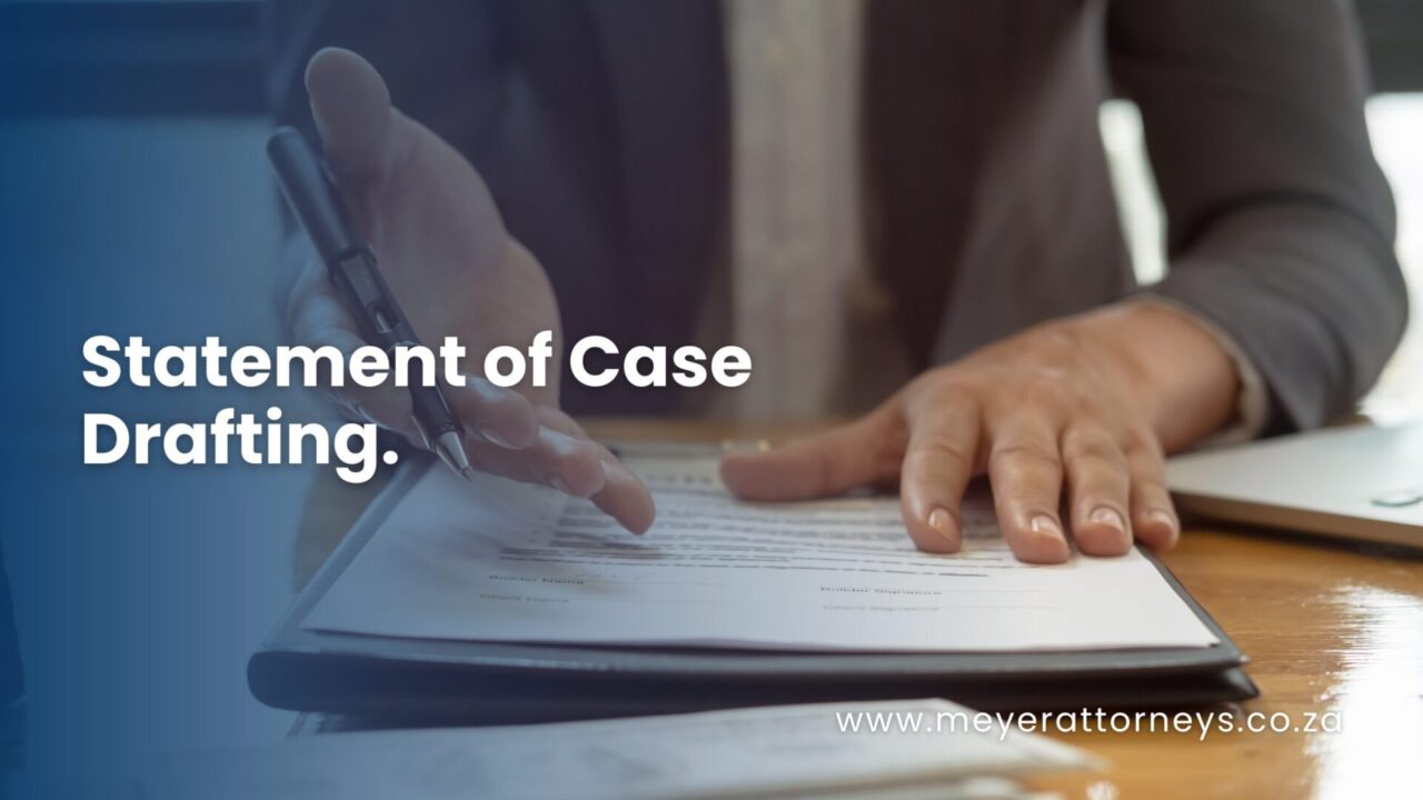 Statement of Case Drafting - MPA - Centurion, PTA, JHB