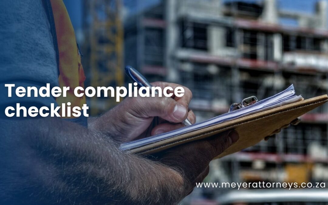 Tender compliance checklist