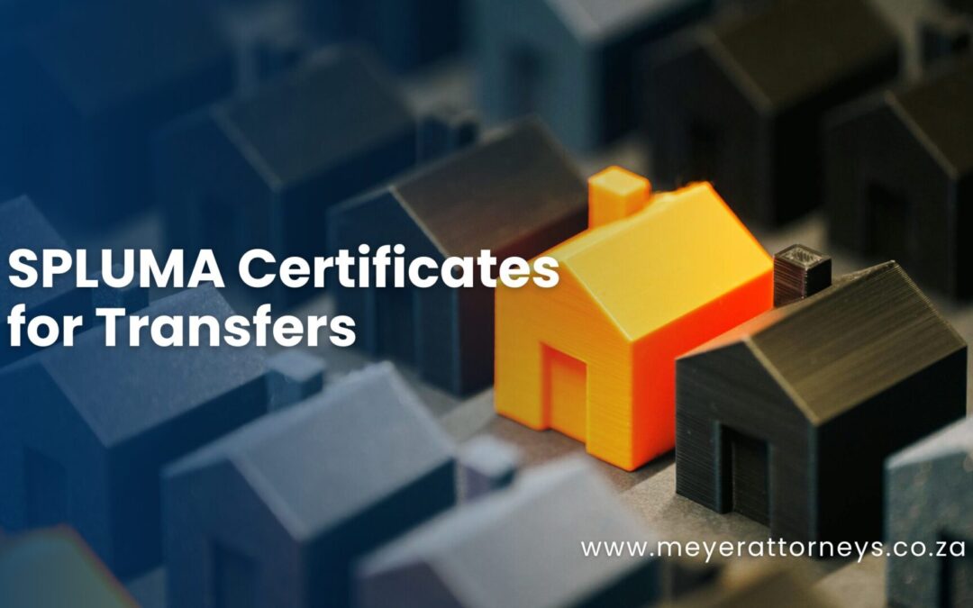 SPLUMA Certificates for Transfers