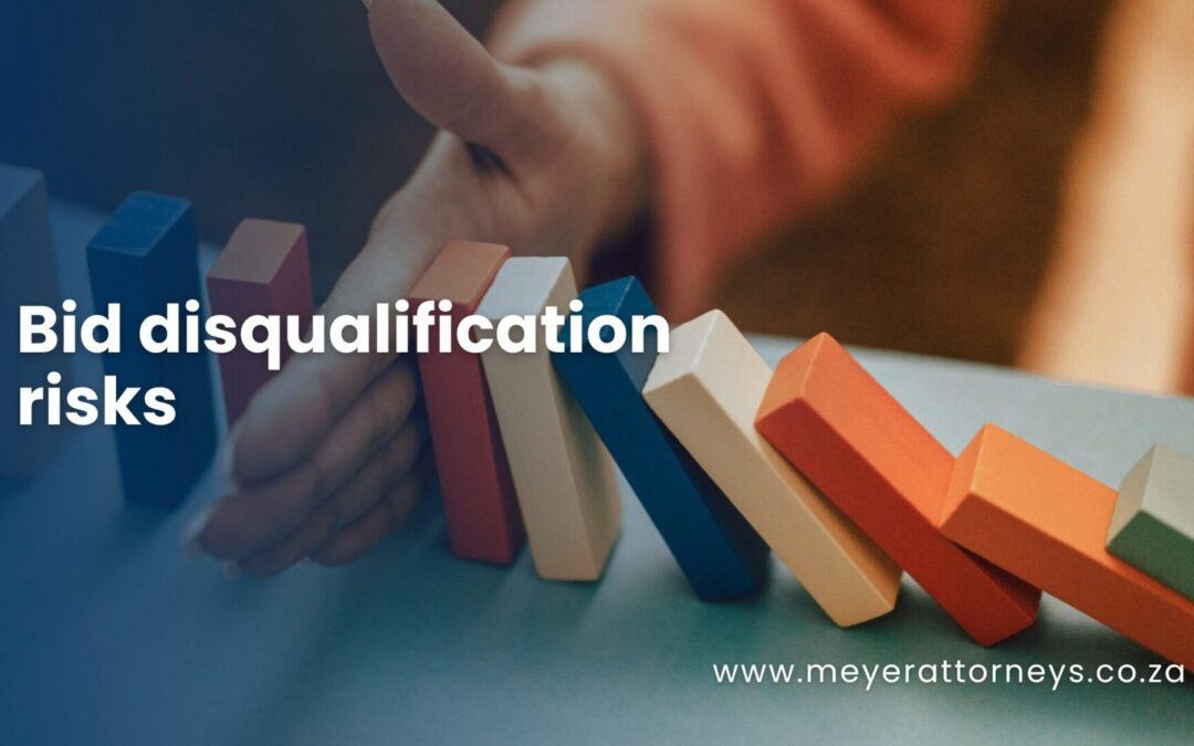 Bid disqualification risks