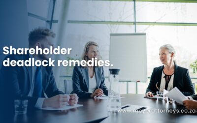 Shareholder deadlock remedies