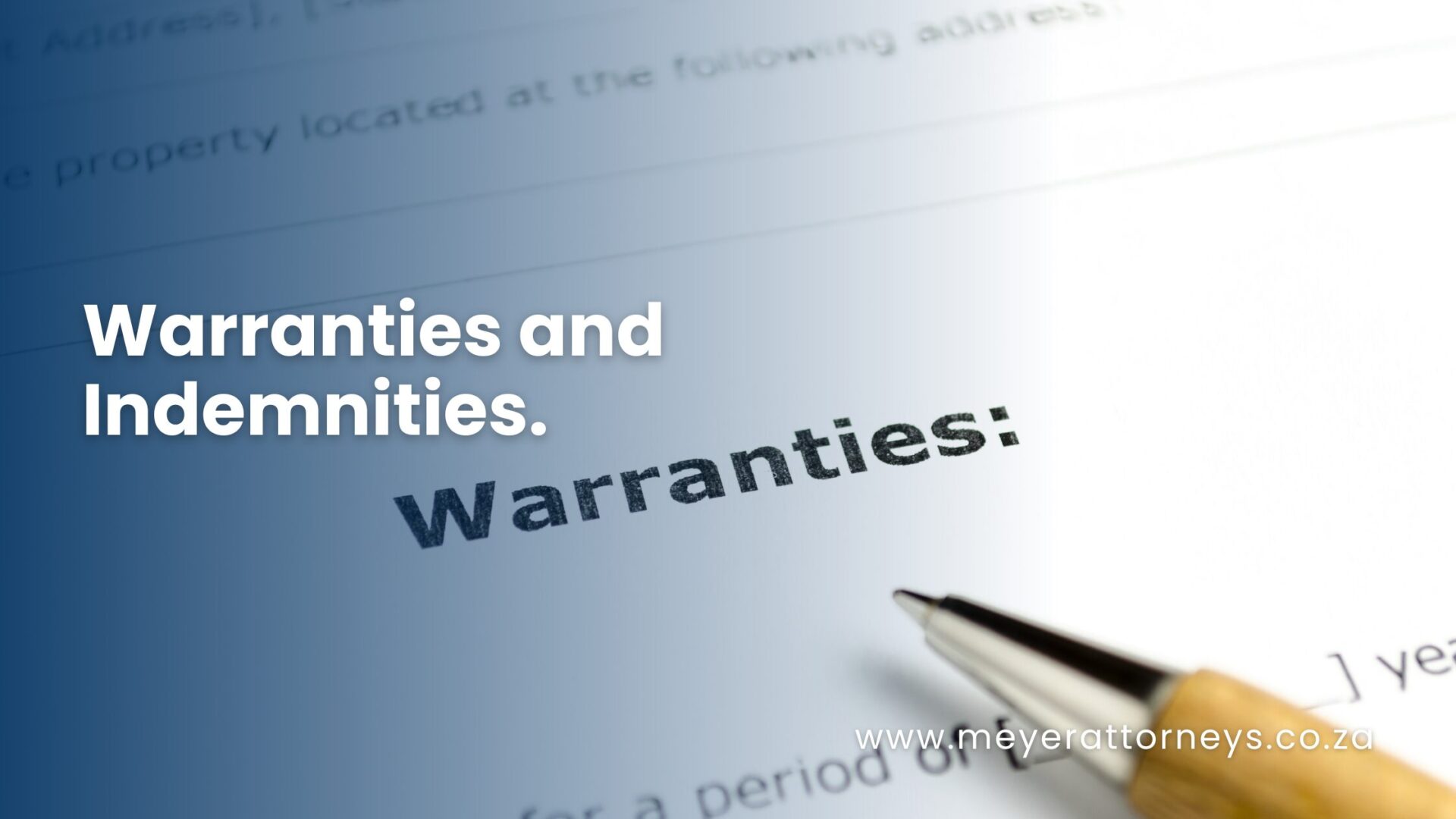 9 Warranties and Indemnities